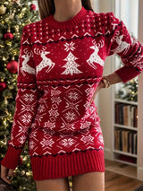 Evelyn | Women's Christmas Knit Sweater Dress