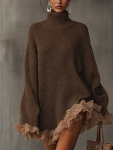 Winona | Cozy Oversized Ribbed Knit Mini Sweater Dress