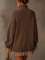 Winona | Cozy Oversized Ribbed Knit Mini Sweater Dress