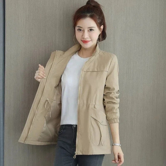 Elena | Women's Cinched-Waist Trench Jacket