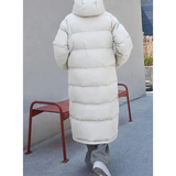 Florence | Women's Long Winter Jacket with Hood and Full-Zip Closure