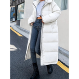 Florence | Women's Long Winter Jacket with Hood and Full-Zip Closure