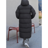 Florence | Women's Long Winter Jacket with Hood and Full-Zip Closure