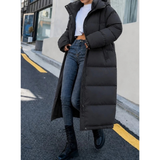 Florence | Women's Long Winter Jacket with Hood and Full-Zip Closure