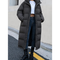Florence | Women's Long Winter Jacket with Hood and Full-Zip Closure
