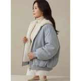Liana | Women's Hooded Bomber Jacket with Full-Zip Front and Relaxed Fit