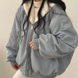 Liana | Women's Hooded Bomber Jacket with Full-Zip Front and Relaxed Fit