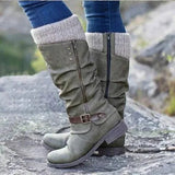 Elora | Ankle Boots with Side Zipper and Buckle Detail
