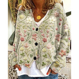 Vivienne | Women's Floral Open-Front Knit Cardigan
