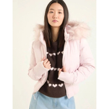 Helena | Women's Short Puffer Jacket with Hood and Cozy Trim