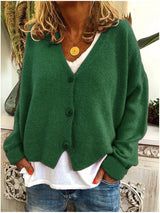 Vivienne | Women's V-Neck Button Front Soft Knit Cardigan