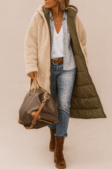 Sienna | Women's Reversible Long Coat with Contrast Collar