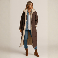 Sienna | Women's Reversible Long Coat with Contrast Collar