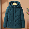 Greta | Women's Quilted Jacket with Hood and Floral Details
