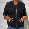 Nadia | Women's Openwork Zip-Up Cardigan with Long Sleeves