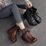 Vanessa | Fashionable Vintage Leather Ankle Boots