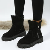 Noemi | Lined Suede Ankle Boots with Side Zipper