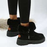 Noemi | Lined Suede Ankle Boots with Side Zipper