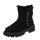 Noemi | Lined Suede Ankle Boots with Side Zipper
