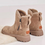 Noemi | Lined Suede Ankle Boots with Side Zipper