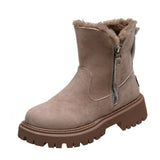 Noemi | Lined Suede Ankle Boots with Side Zipper