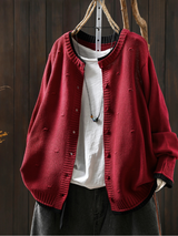 Ember | Women's Oversized Textured Button Cardigan