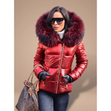 Bianca | Women's Puffer Winter Jacket with Oversized Hood and Fur Trim
