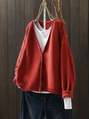 Amelia | Women's Oversized V-Neck Button Cardigan