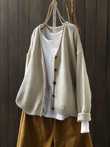 Amelia | Women's Oversized V-Neck Button Cardigan