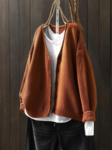 Amelia | Women's Oversized V-Neck Button Cardigan