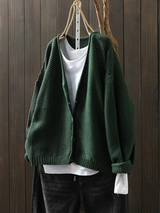 Amelia | Women's Oversized V-Neck Button Cardigan