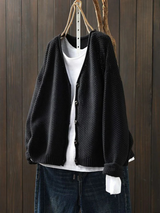 Amelia | Women's Oversized V-Neck Button Cardigan