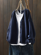 Amelia | Women's Oversized V-Neck Button Cardigan
