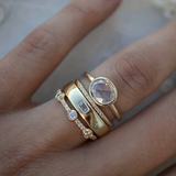 Lily - Gold Ring Set with Zirconia Accents - Threadford