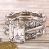Retro Silver Sparkling Stacking Ring - Threadford