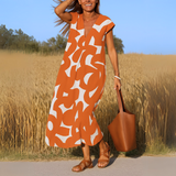 Valérie | Flowing Dress with V-Neck - Threadford
