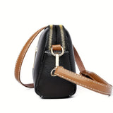 Mila Litchi Crossbody Bag with Embossed Pattern - Threadford