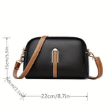 Mila Litchi Crossbody Bag with Embossed Pattern - Threadford