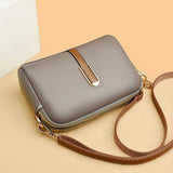 Mila Litchi Crossbody Bag with Embossed Pattern - Threadford