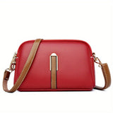 Mila Litchi Crossbody Bag with Embossed Pattern - Threadford