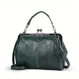 Retro-Style Geometric Crossbody Bag by Liv - Threadford
