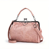 Retro-Style Geometric Crossbody Bag by Liv - Threadford