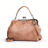 Retro-Style Geometric Crossbody Bag by Liv - Threadford