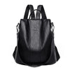 Premium and Secure PU Leather Backpack - Threadford