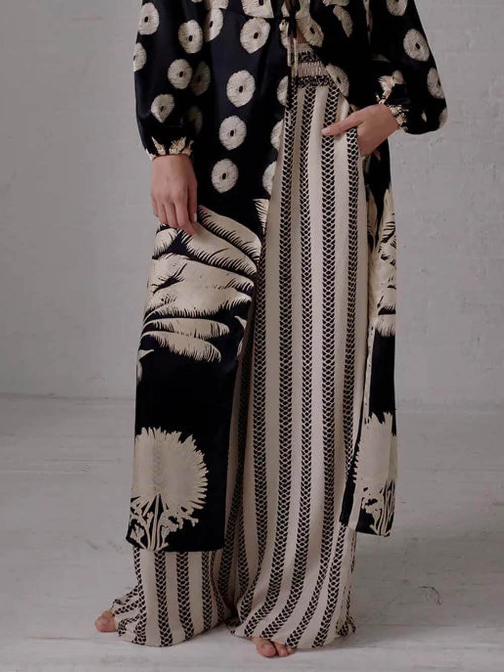 Unique Ethnic Print Oversized Cardigan Top - Threadford