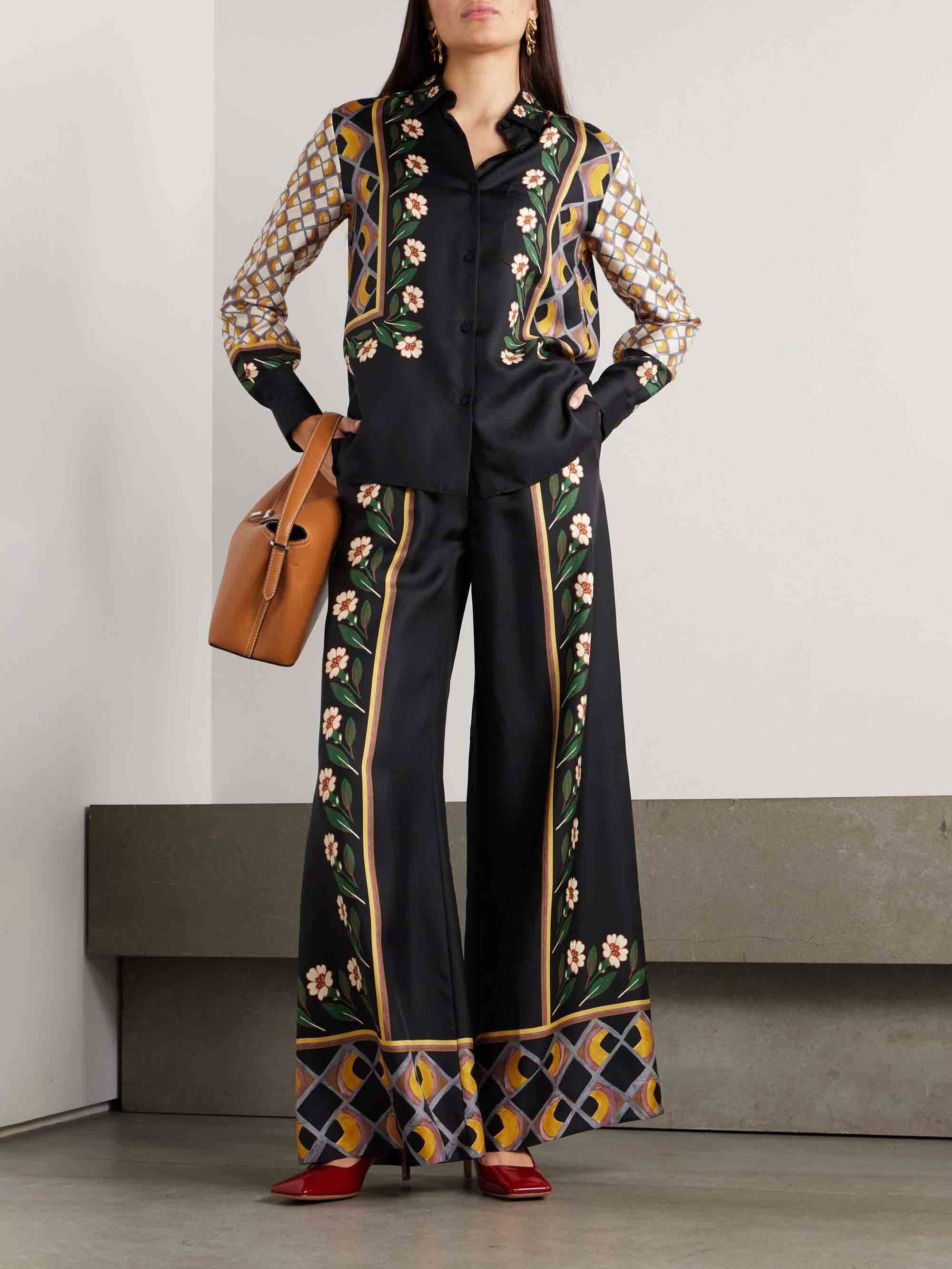 Unique Retro Positioning Print Loose Shirt - Threadford