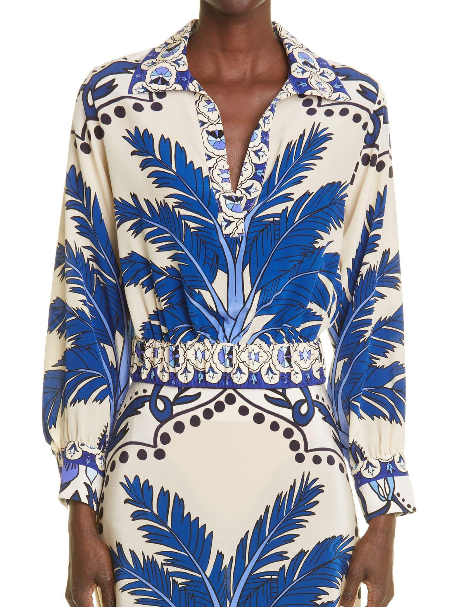 Unique Palm Tree Floral Cropped Top Shirt - Threadford
