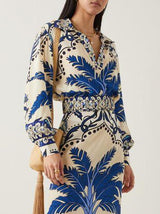 Unique Palm Tree Floral Cropped Top Shirt - Threadford