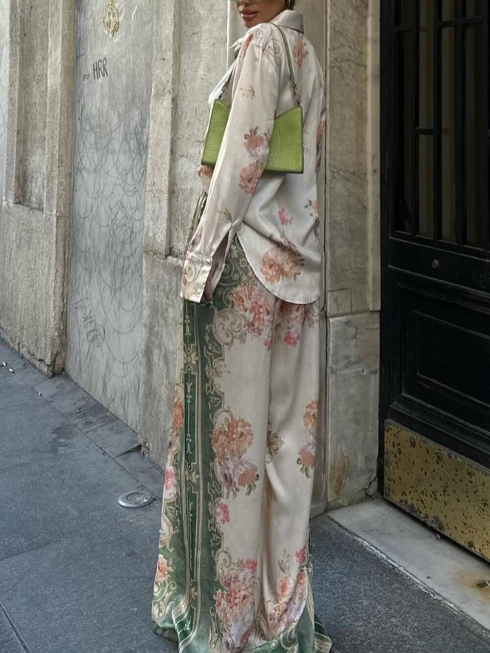 Unique Floral Loose Print Oversized Shirt - Threadford