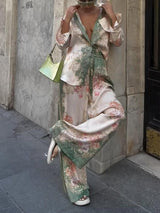 Unique Floral Loose Print Oversized Shirt - Threadford